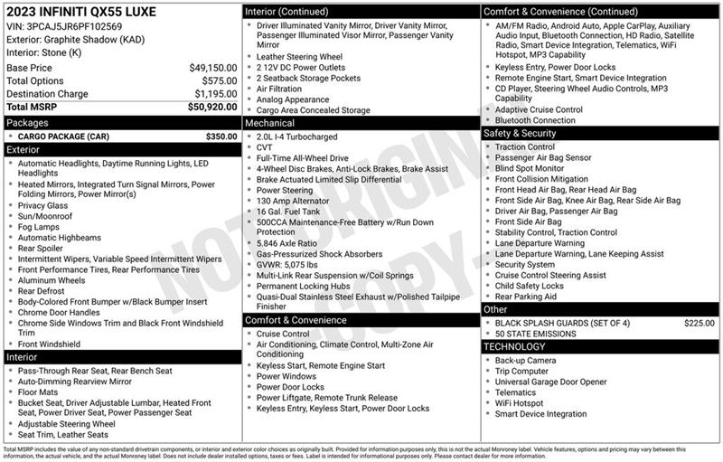 Infiniti QX55 LUXE 2023