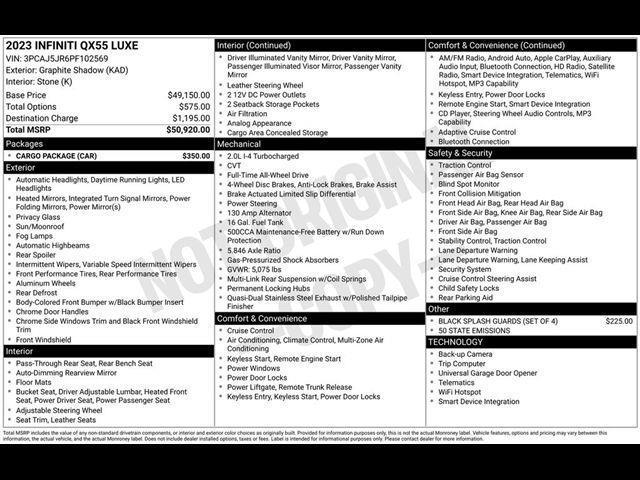 Infiniti QX55 LUXE 2023