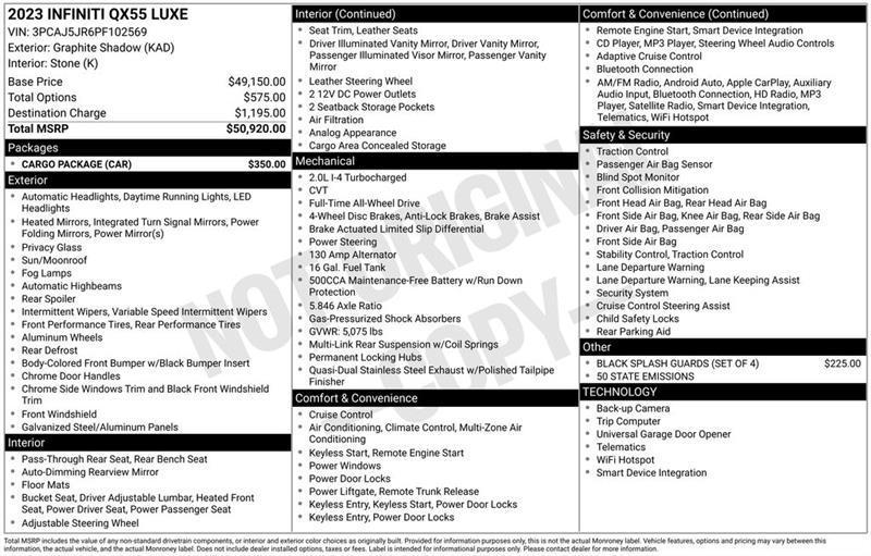 Infiniti QX55 LUXE 2023