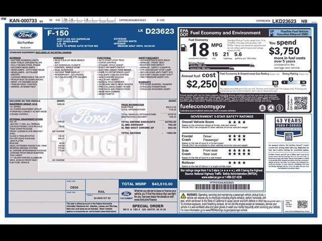 Ford F-150 XL SuperCab 8-ft. Bed 4WD 2020