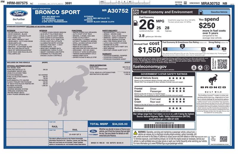 Ford Bronco Sport Big Bend 2021