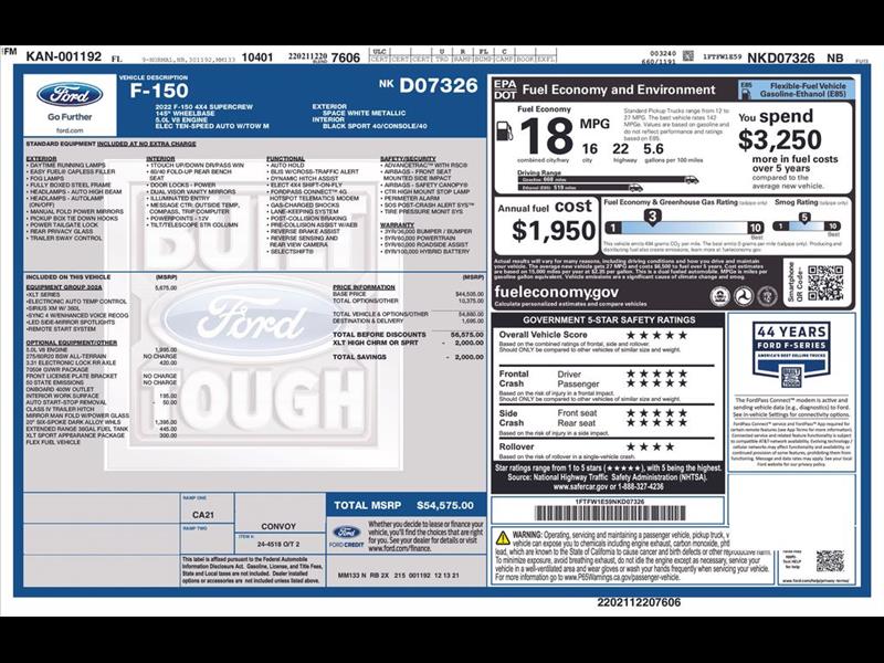 Ford F-150 XLT SuperCrew 5.5-ft. Bed 4WD 2022 Ford F-150 XLT SuperCrew 5.5-ft. Bed 4WD 2022