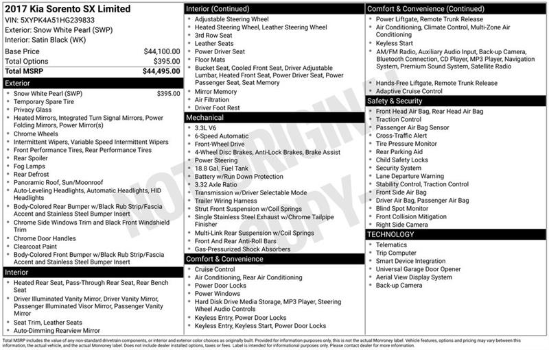 Kia Sorento Limited V6 2WD 2017 Kia Sorento Limited V6 2WD 2017