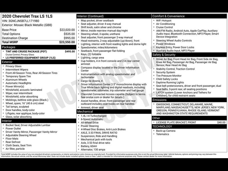2020 Chevrolet Trax LS AWD