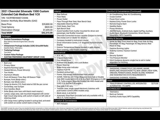 Chevrolet Silverado 1500 Custom Double Cab 4WD 2021