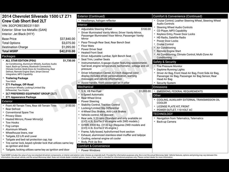 2014 Chevrolet Silverado 1500 1LT Crew Cab 2WD