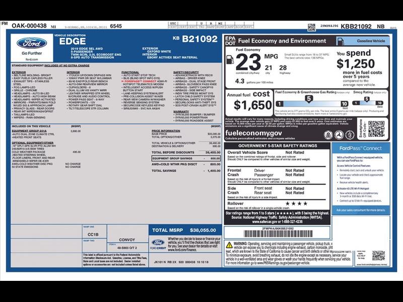 2019 Ford Edge SEL AWD