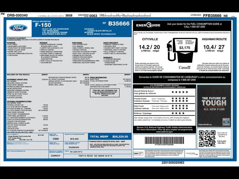 2015 Ford F-150 XL SuperCrew 5.5-ft. Bed 4WD