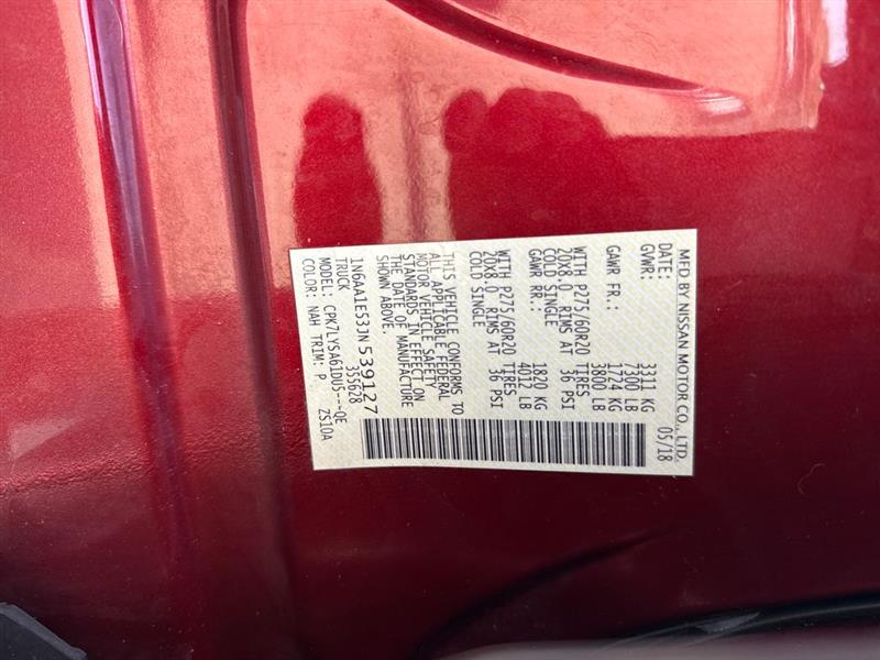 Nissan Titan Platinum Reserve Crew Cab 4WD 2018