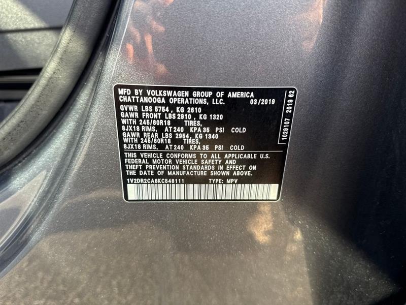 Volkswagen Atlas V6 SE 2019