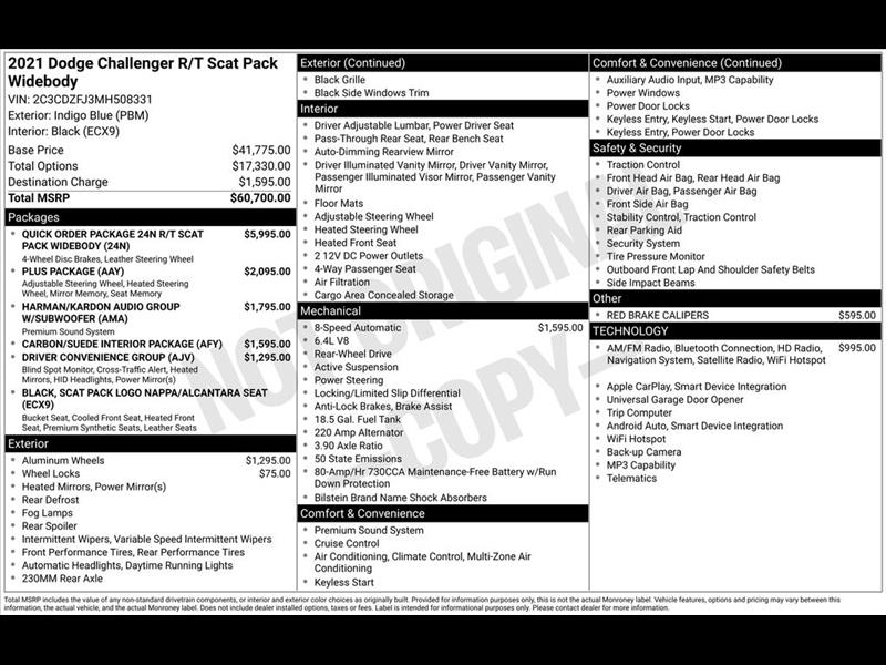 2021 Dodge Challenger R/T SCAT Pack