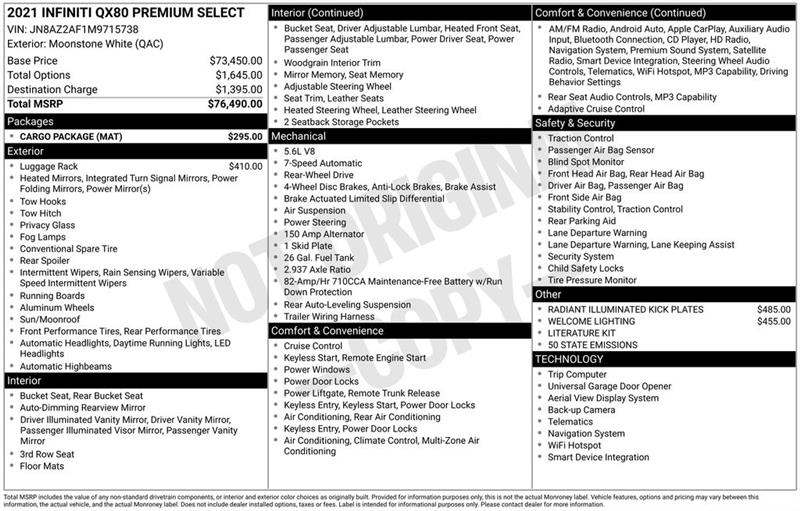Infiniti QX80 LUXE 2021