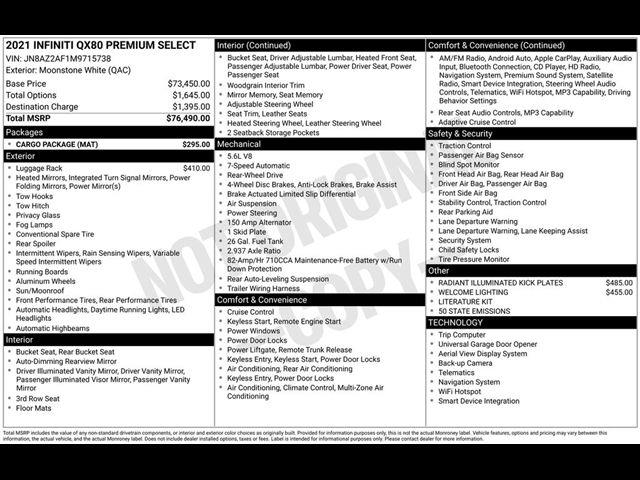 Infiniti QX80 LUXE 2021