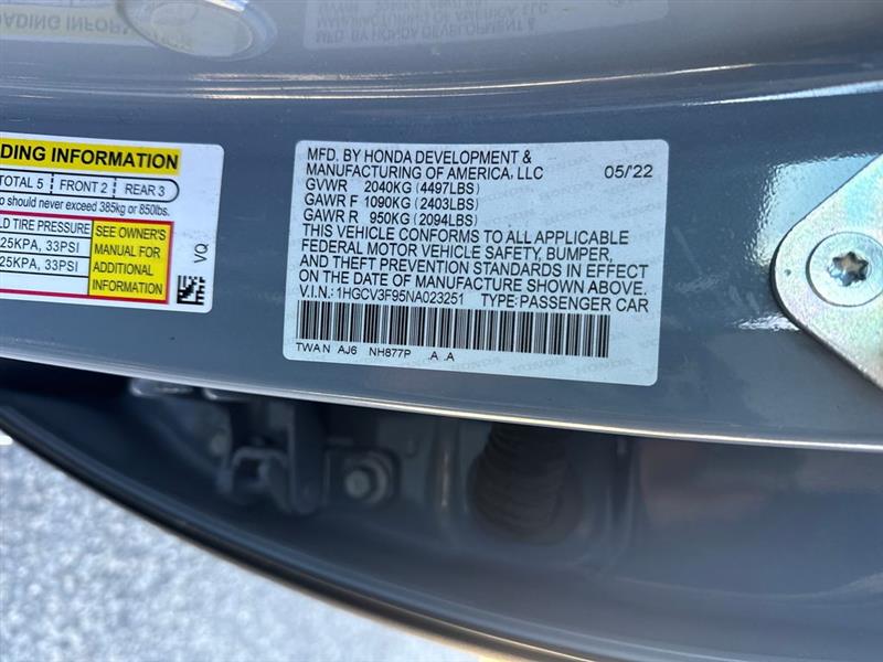 Honda Accord Hybrid Touring 2022