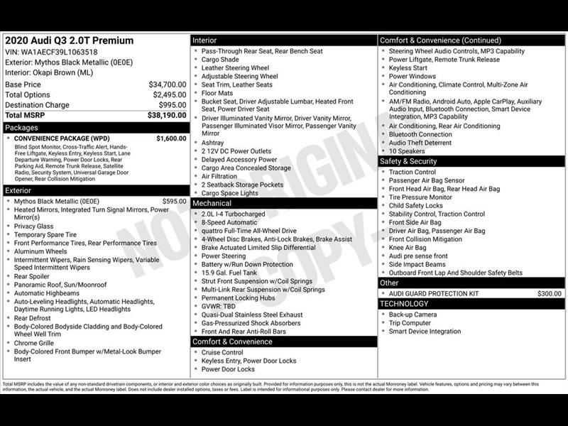 2020 Audi Q3 Premium quattro