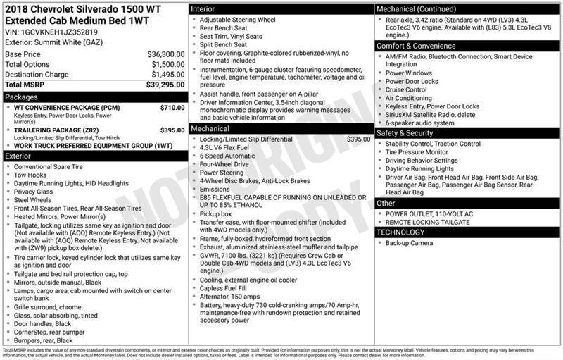 Chevrolet Silverado 1500 Work Truck Double Cab 4WD 2018