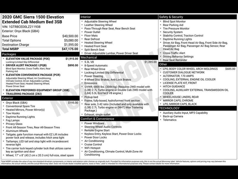 GMC Sierra 1500 Elevation Double Cab 2WD 2020