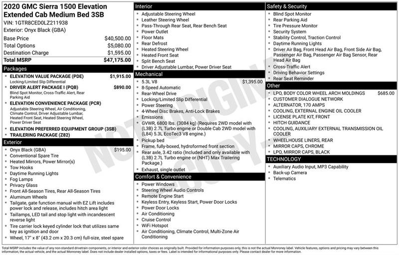 GMC Sierra 1500 Elevation Double Cab 2WD 2020