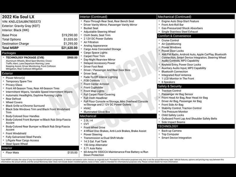 Kia Soul LX CVT 2022