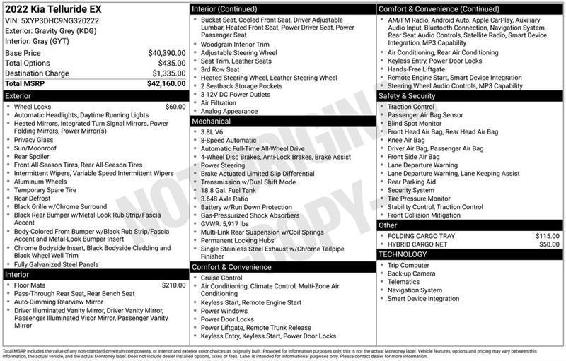 Kia Telluride EX AWD 2022