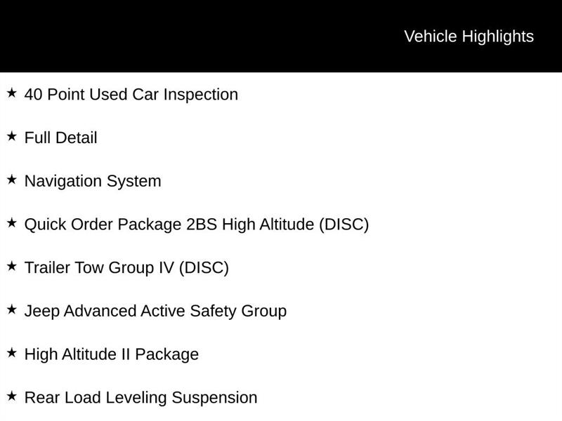 Jeep Grand Cherokee Overland 4WD 2018