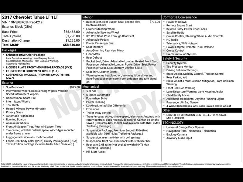 2017 Chevrolet Tahoe LT 4WD