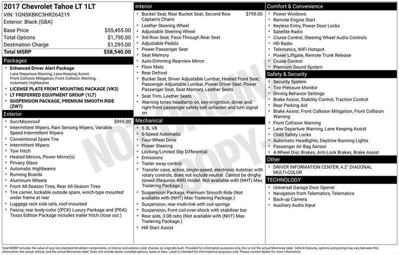 Chevrolet Tahoe LT 4WD 2017