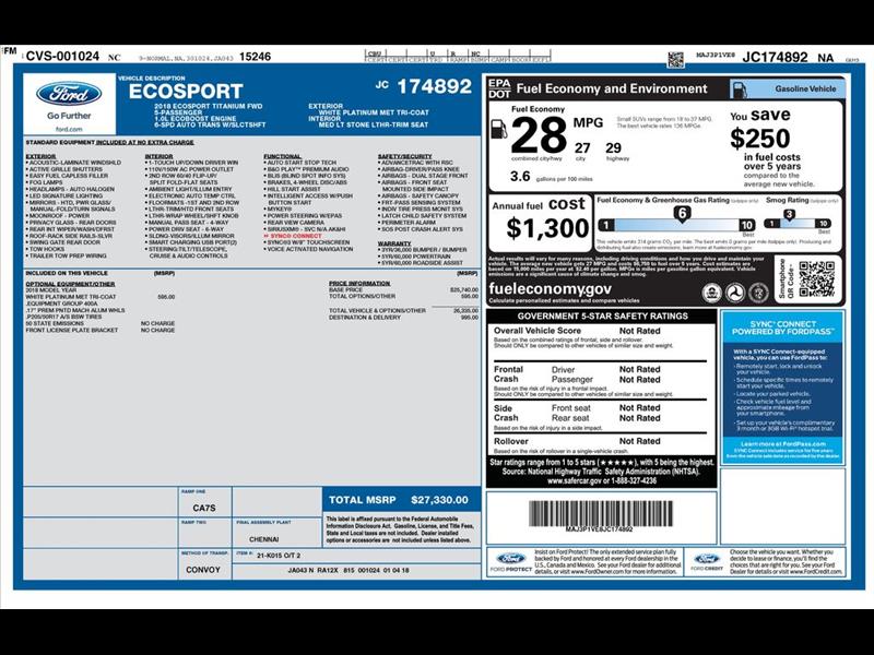2018 Ford EcoSport Titanium