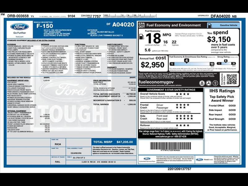 2013 Ford F-150 FX2 SuperCrew 5.5-ft. Bed 2WD