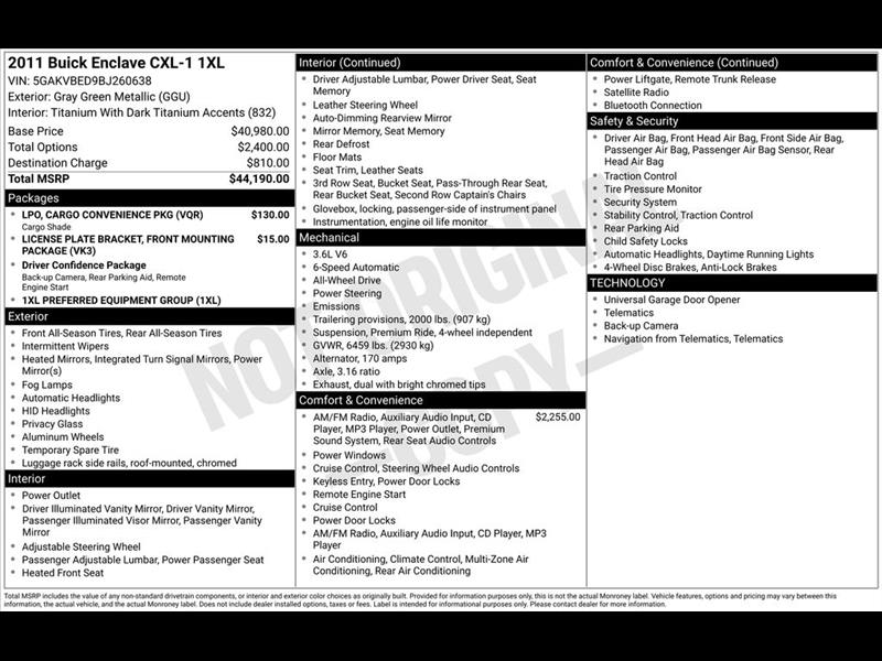 2011 Buick Enclave CXL-1 AWD