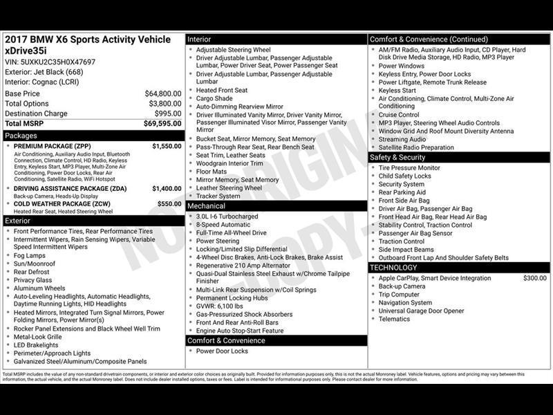 2017 BMW X6 xDrive35i
