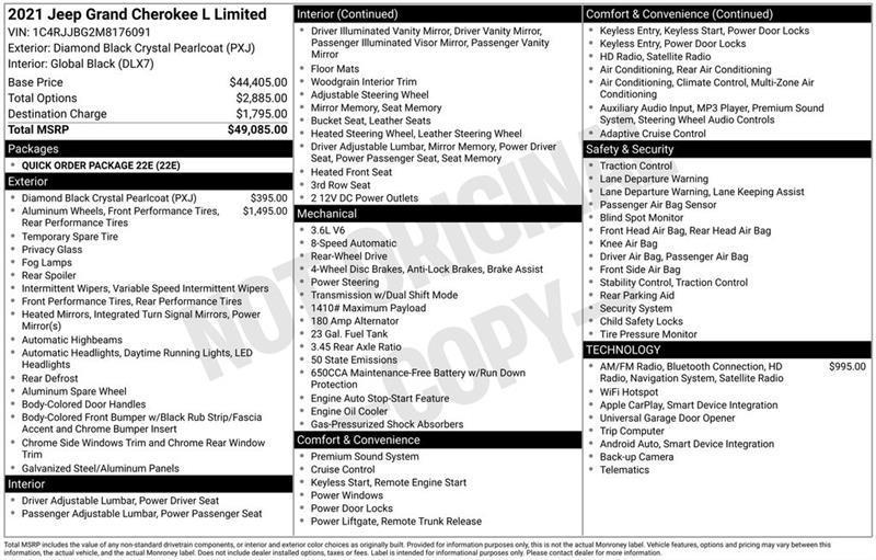 Jeep Grand Cherokee L Limited 2WD 2021