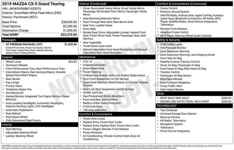 Mazda CX-5 Grand Touring 2019