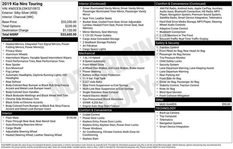 Kia Niro Touring 2019