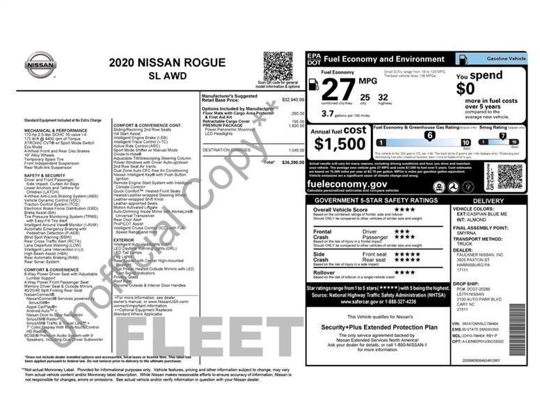 Nissan Rogue SL AWD 2020