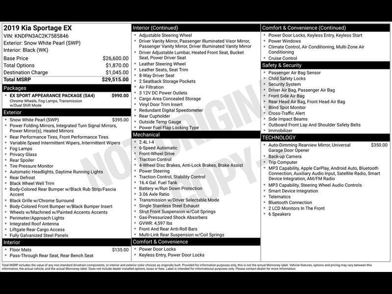 Kia Sportage EX FWD 2019