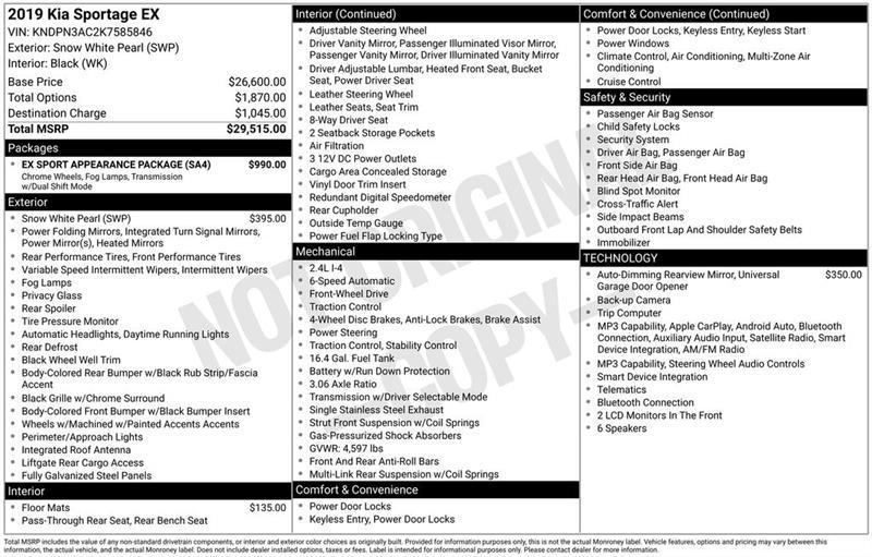 Kia Sportage EX FWD 2019