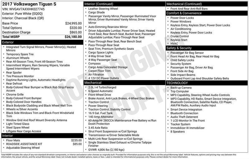 Volkswagen Tiguan S 2017