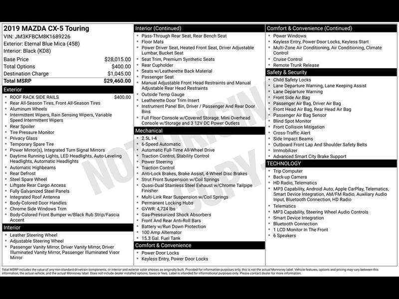 Mazda CX-5 Touring AWD 2019