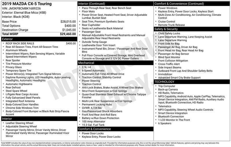 Mazda CX-5 Touring AWD 2019