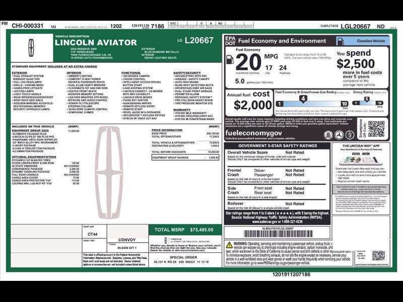 Lincoln Aviator Reserve AWD 2020