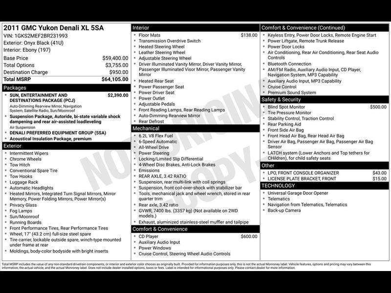 2011 GMC Yukon Denali XL 4WD