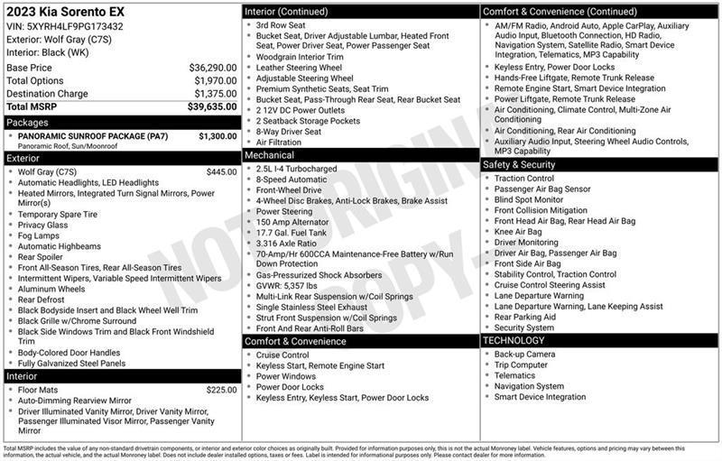 Kia Sorento EX 2WD 2023