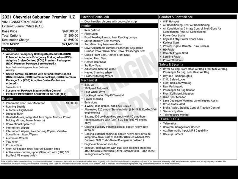 2021 Chevrolet Suburban Premier 4WD