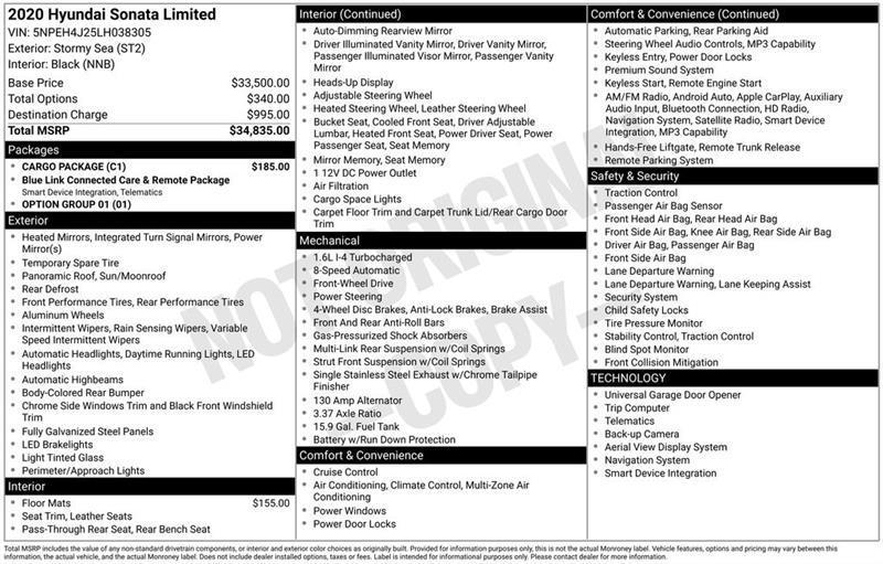 Hyundai Sonata Limited 2020