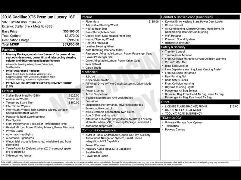 2018 Cadillac XT5 Premium Luxury AWD