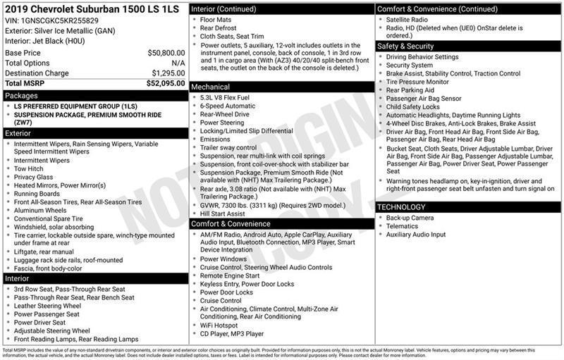 Chevrolet Suburban LS 2WD 2019