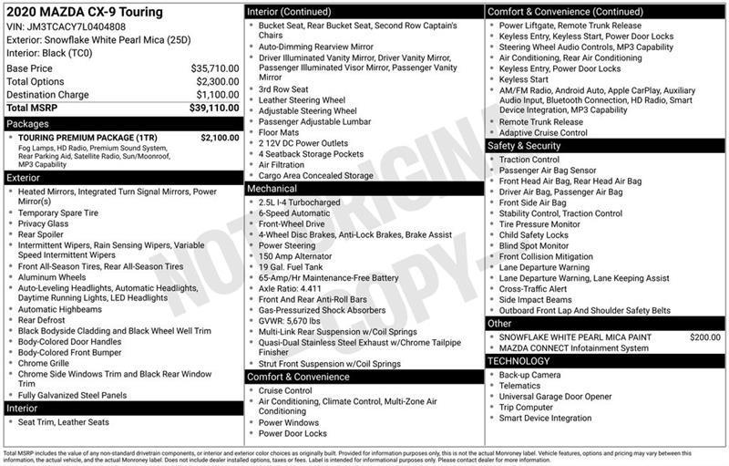 Mazda CX-9 Touring FWD 2020
