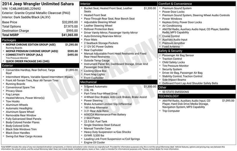Jeep Wrangler Unlimited Sahara 4WD 2014
