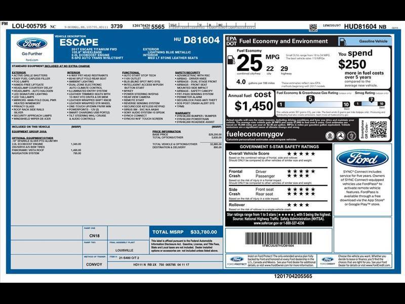2017 Ford Escape Titanium FWD